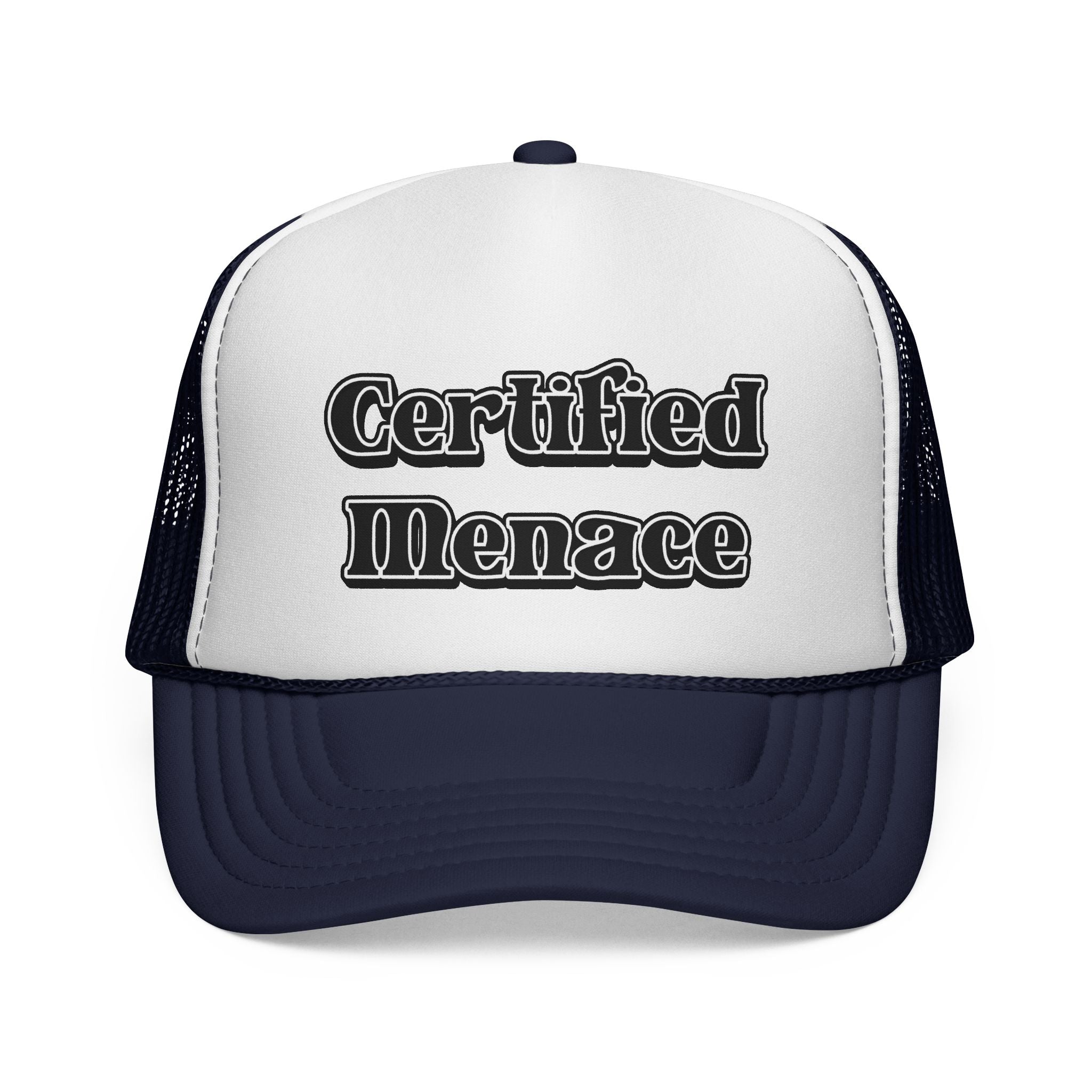 Certified Menace Trucker Cap - Black and White