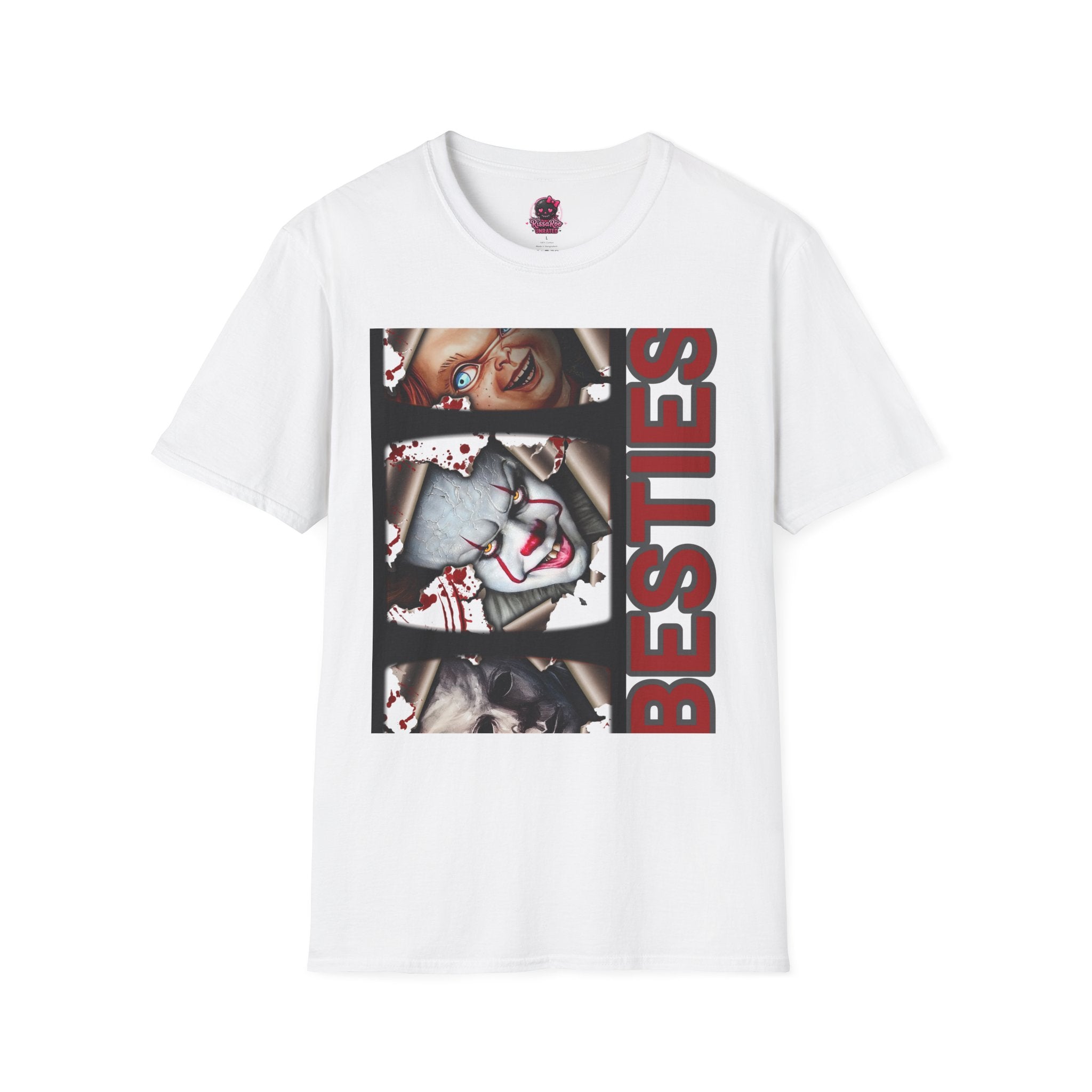 Horror Besties T‑Shirt — Creepy Faces Graphic Tee