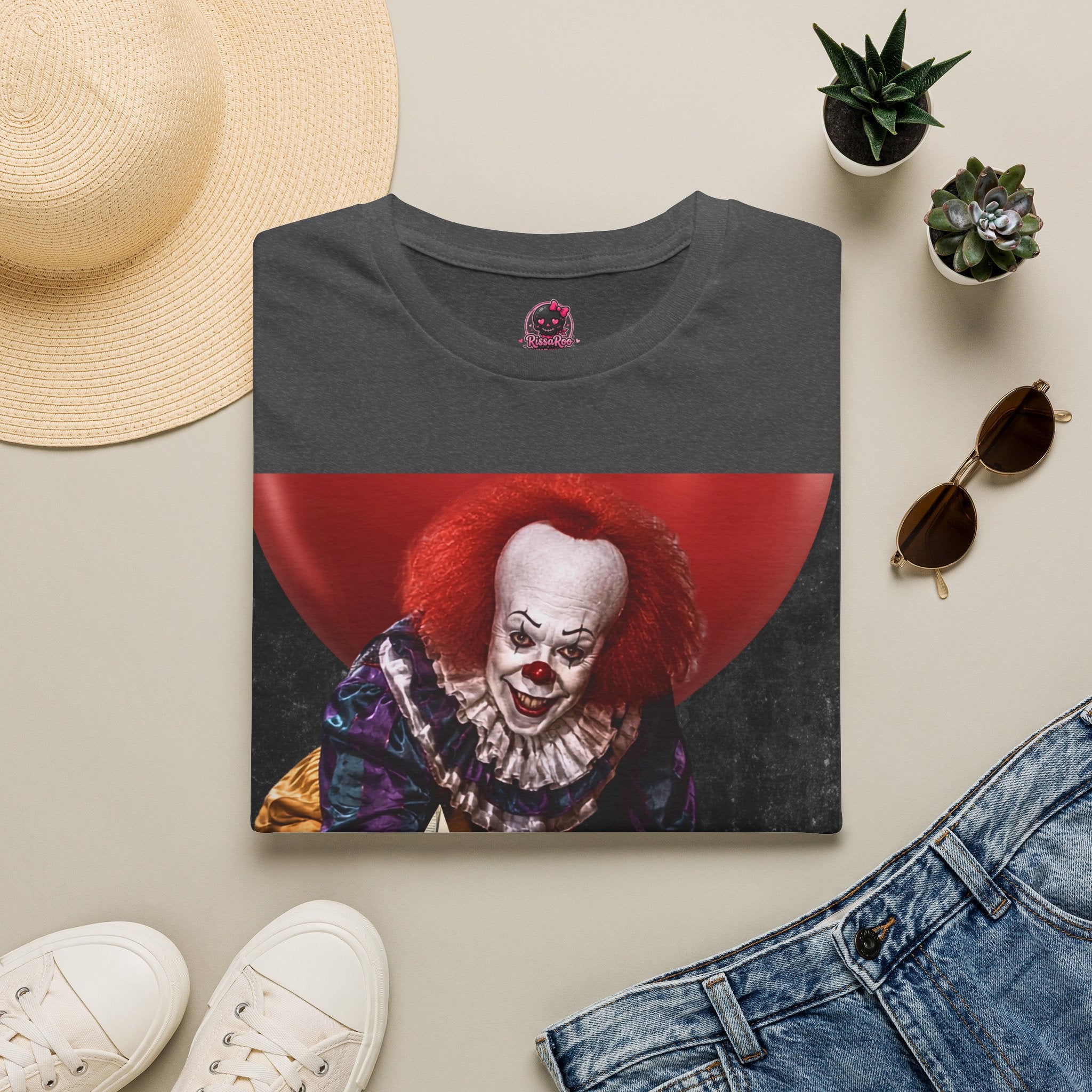Horror Clown Graphic T-Shirt — DERRY Scary Movie Tee