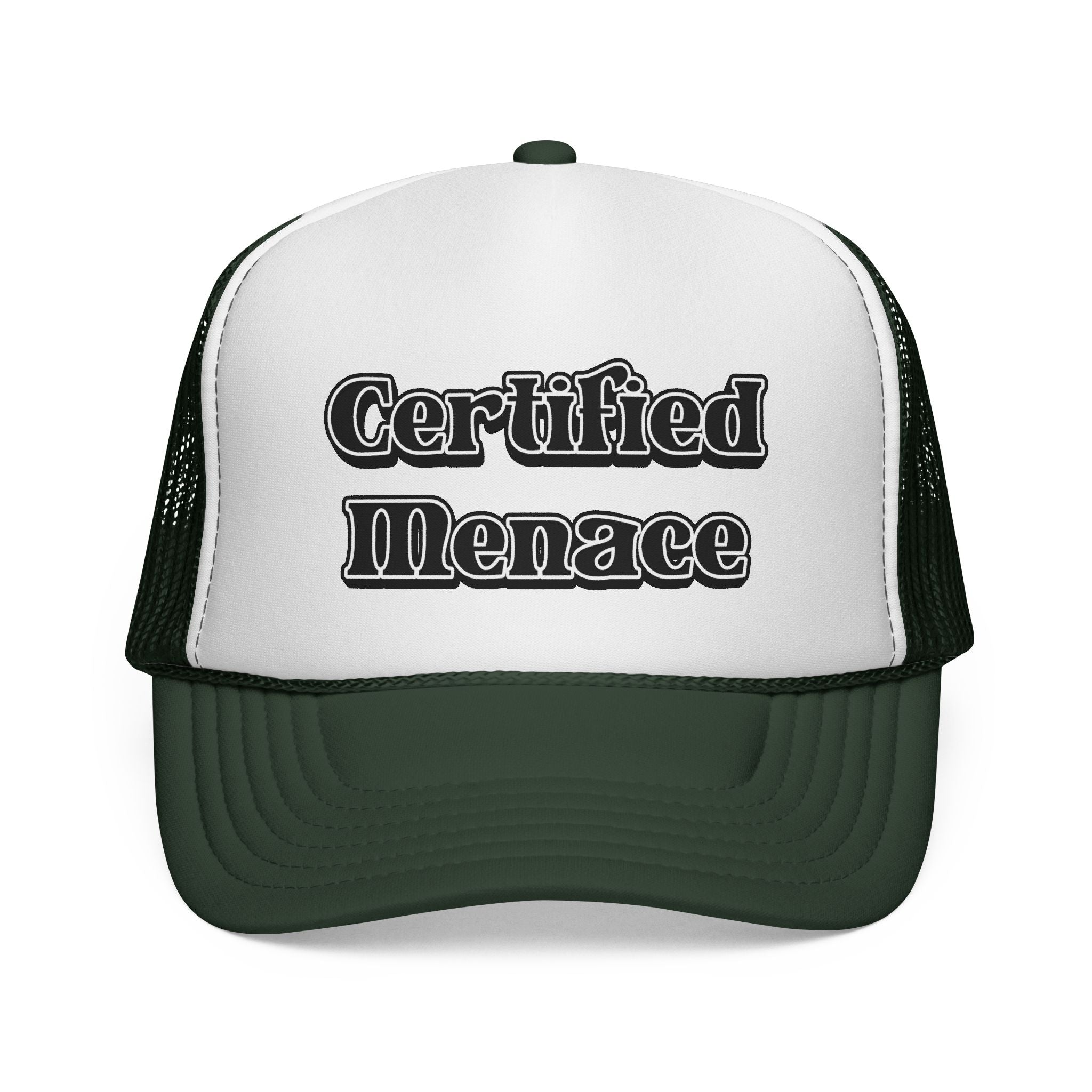 Certified Menace Trucker Cap - Black and White