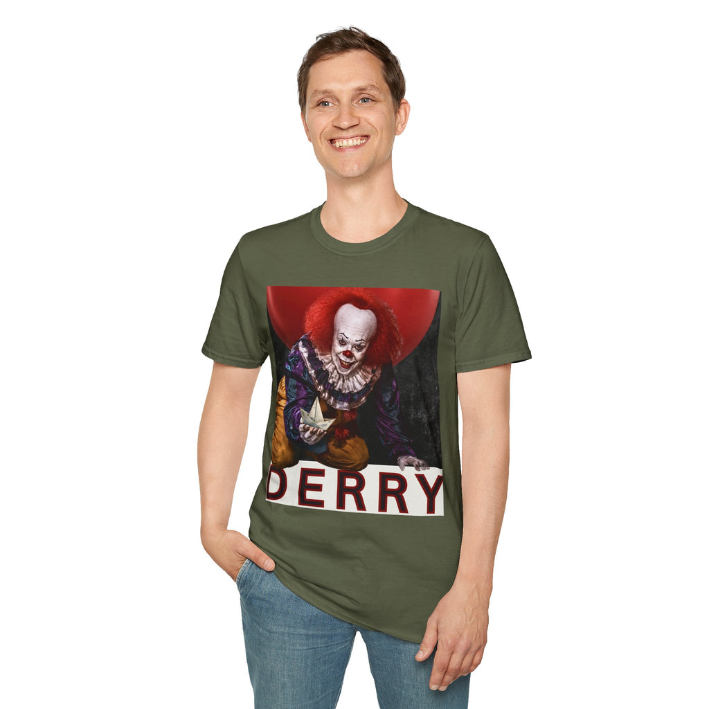 Horror Clown Graphic T-Shirt — DERRY Scary Movie Tee