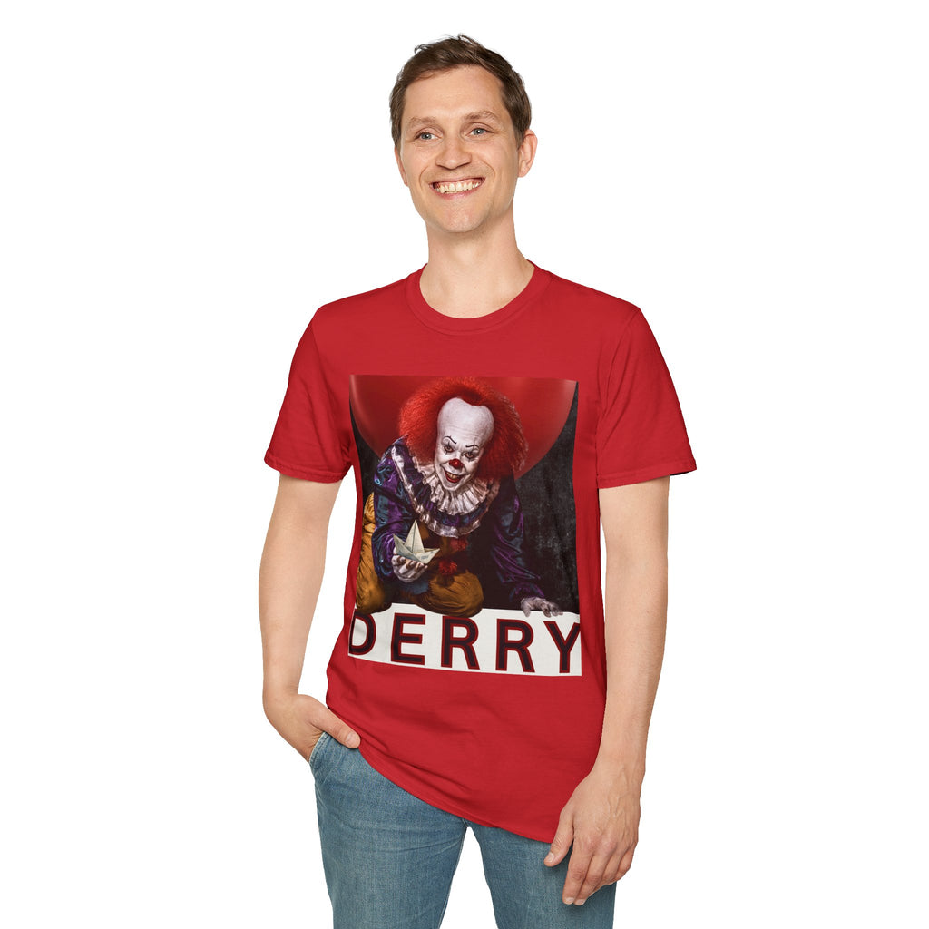 Horror Clown Graphic T-Shirt — DERRY Scary Movie Tee