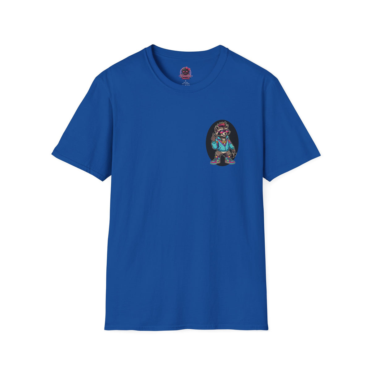Unisex Softstyle T-Shirt - F Kyle Raccoon Funny Retro 80's