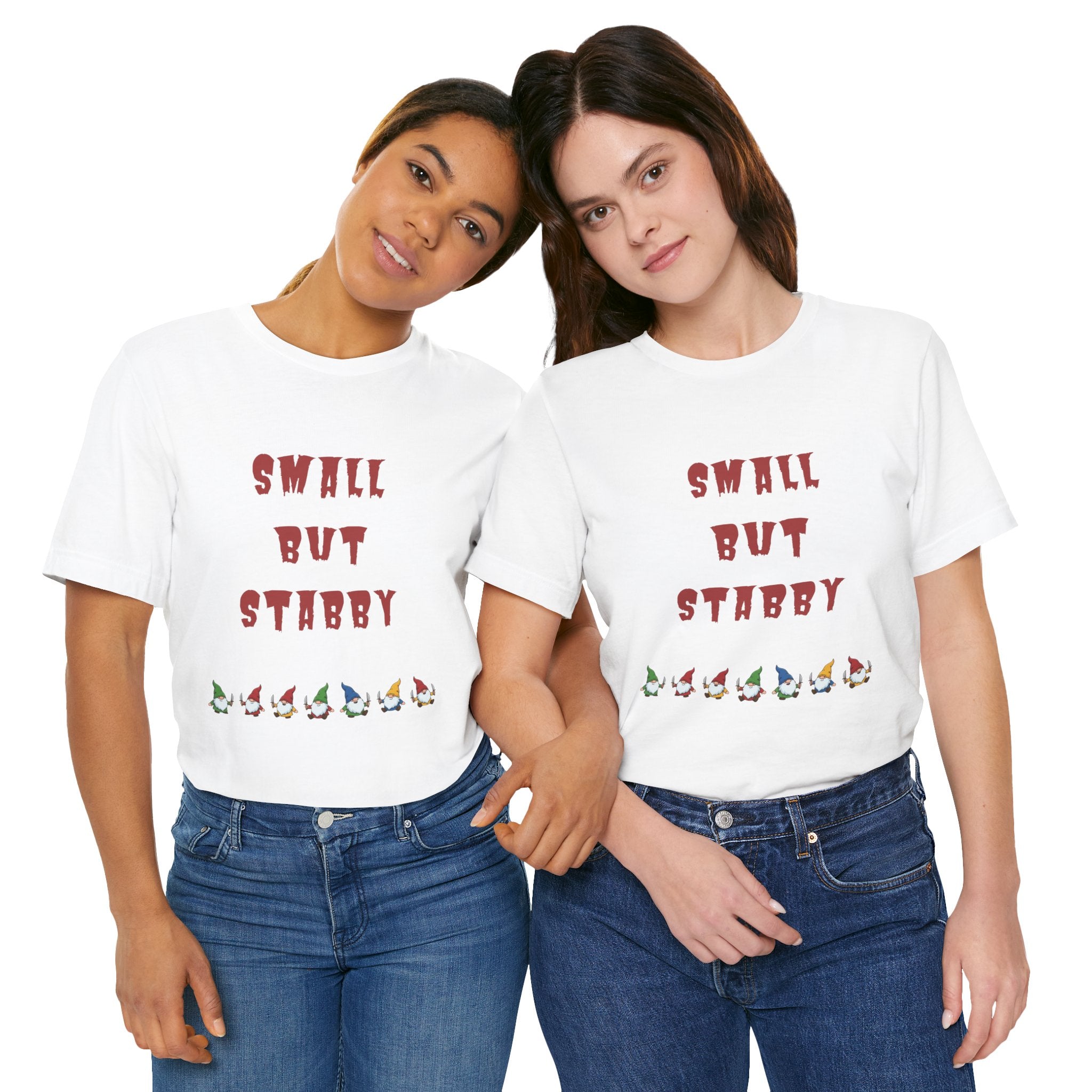 Small but Stabby Gnomes - Unisex Jersey Short Sleeve Tee