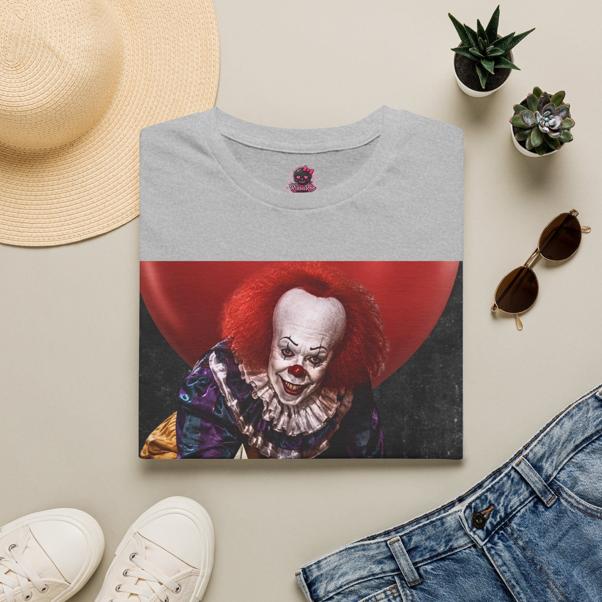 Horror Clown Graphic T-Shirt — DERRY Scary Movie Tee