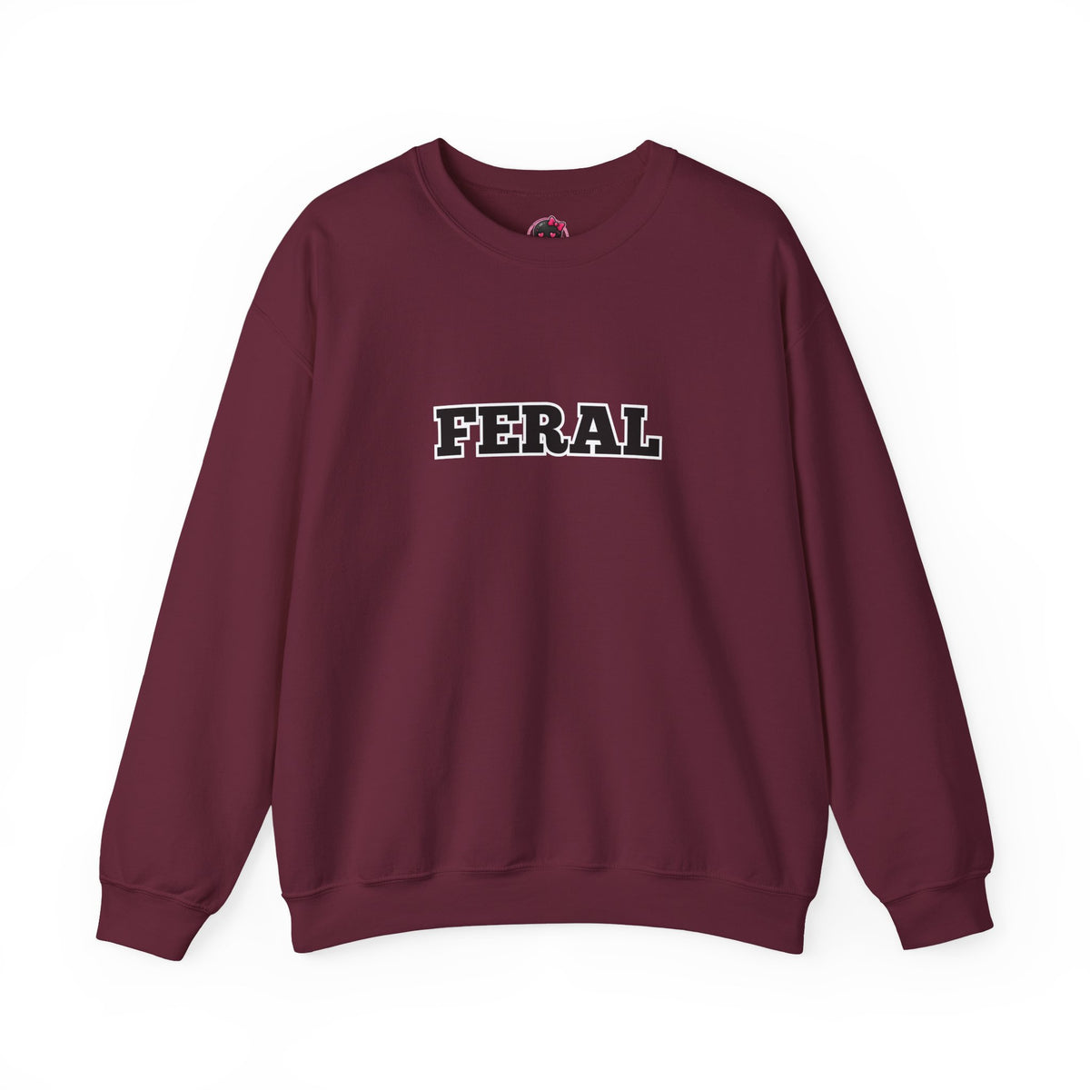 Feral Crewneck Sweatshirt – Bold Text Graphic Pullover