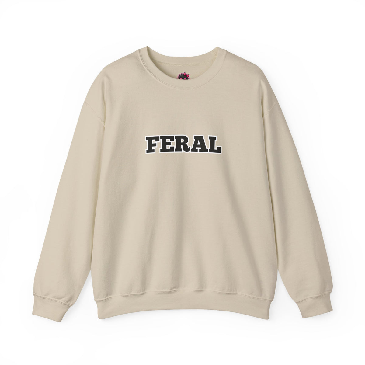 Feral Crewneck Sweatshirt – Bold Text Graphic Pullover