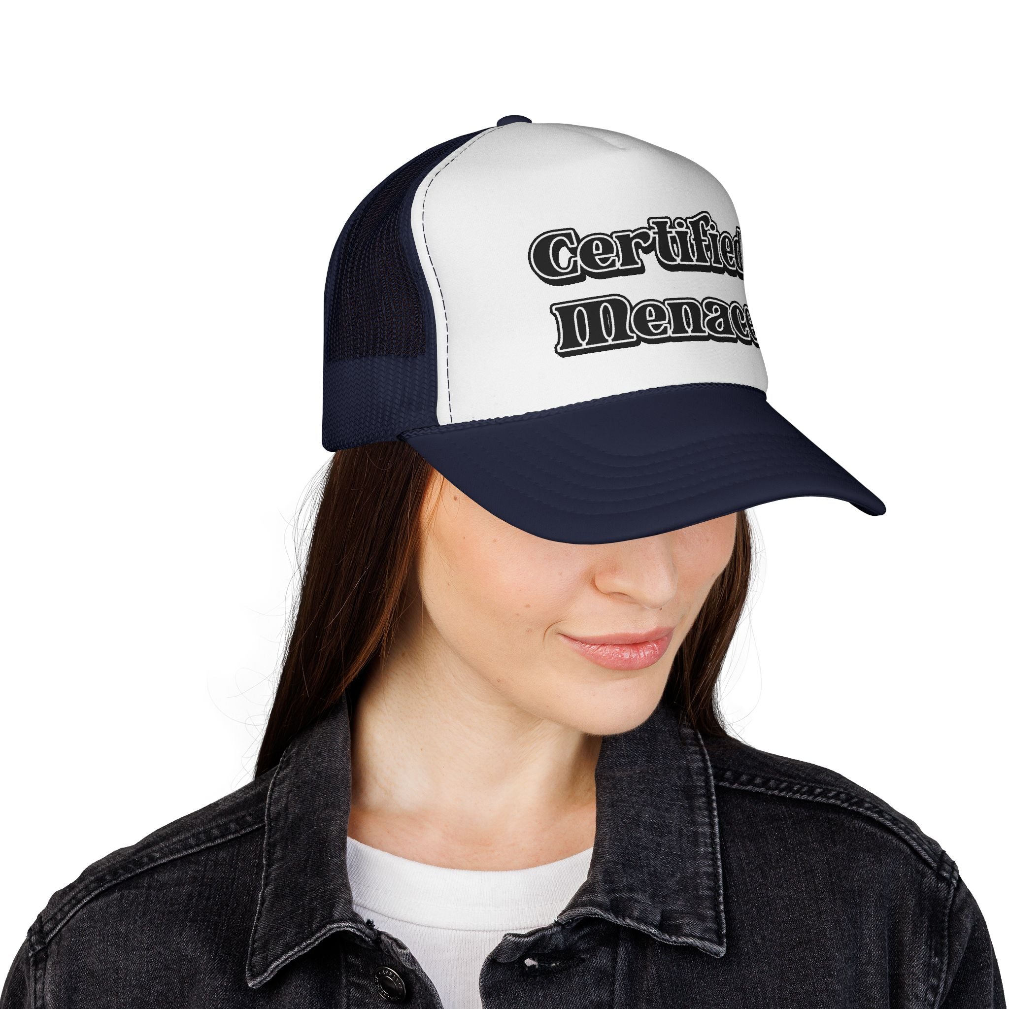 Certified Menace Trucker Cap - Black and White