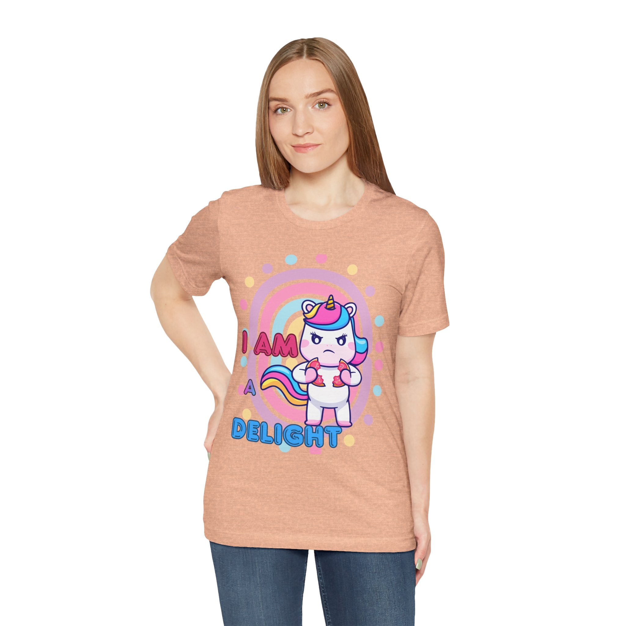 I Am A Delight Unicorn Tee — Cute Funny Rainbow Graphic T-Shirt