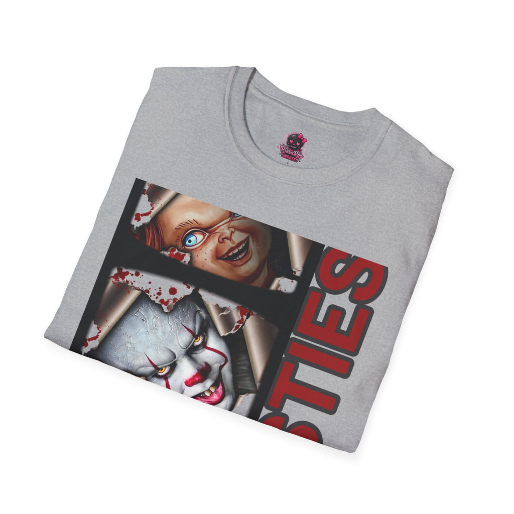 Horror Besties T‑Shirt — Creepy Faces Graphic Tee