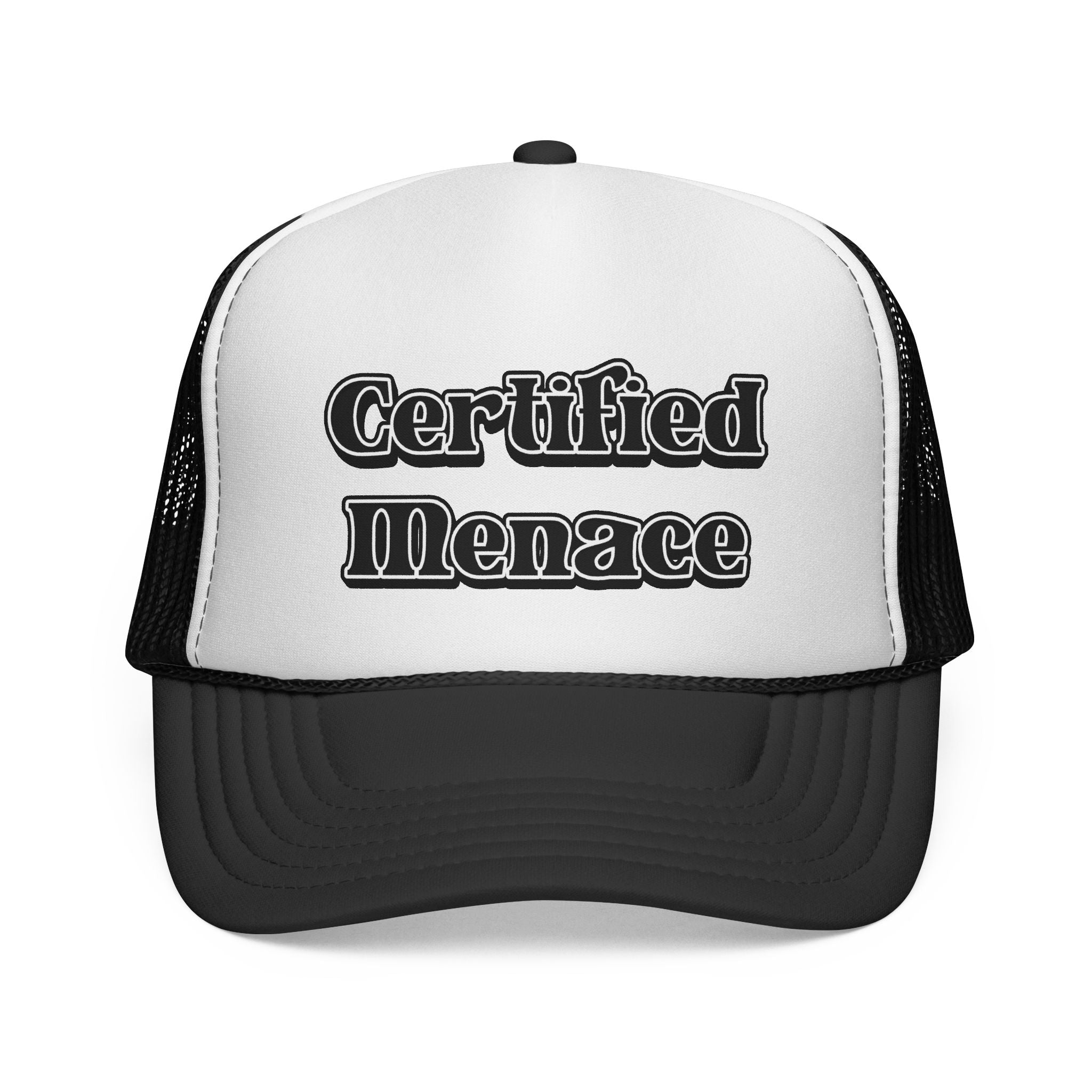 Certified Menace Trucker Cap - Black and White