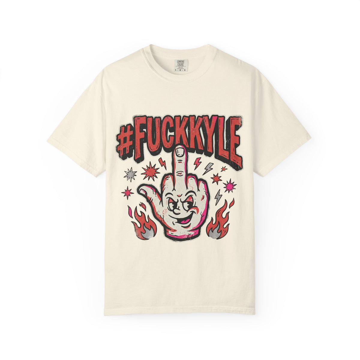 Graphic T-Shirt — #FUCKKYLE Retro Middle Finger Design