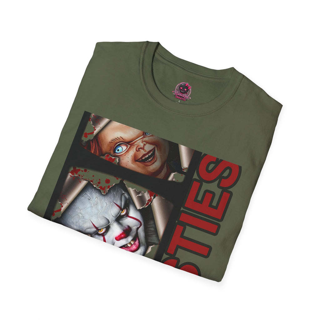 Horror Besties T‑Shirt — Creepy Faces Graphic Tee