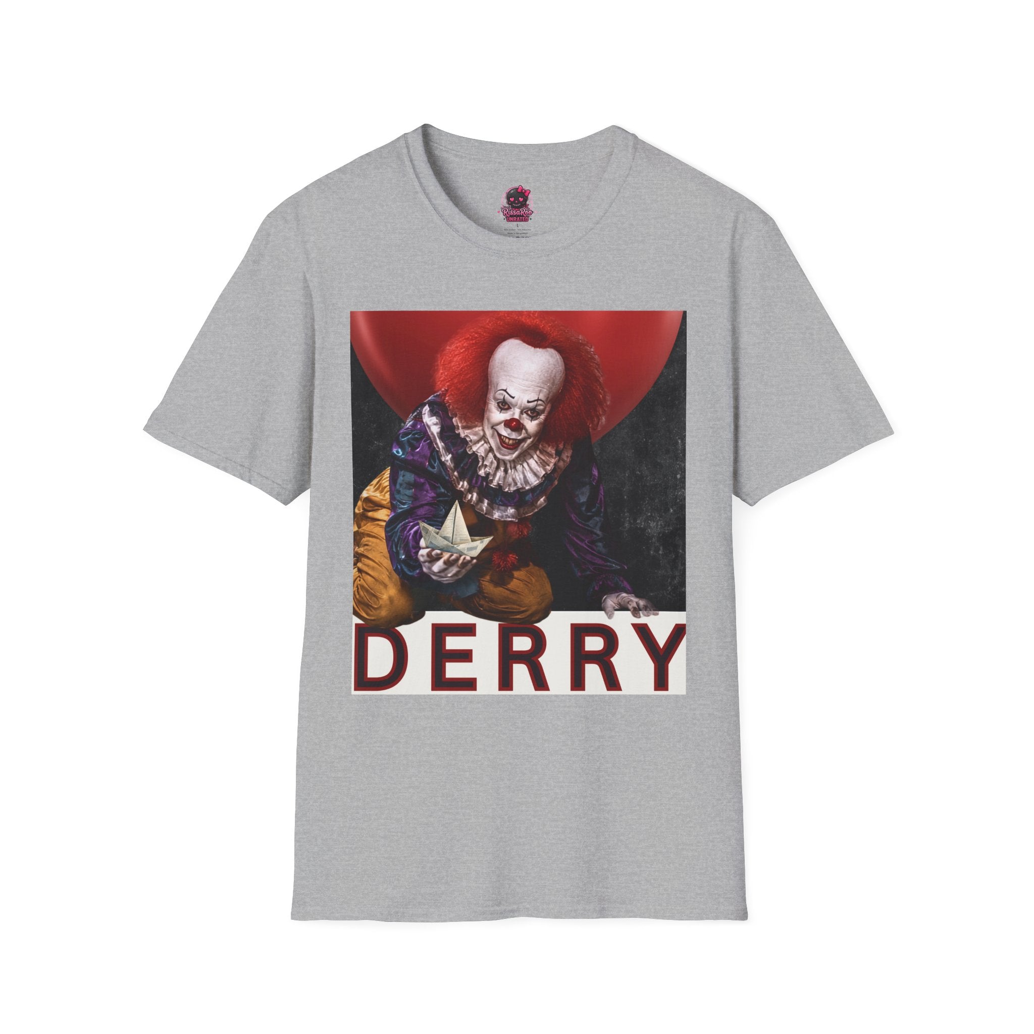 Horror Clown Graphic T-Shirt — DERRY Scary Movie Tee