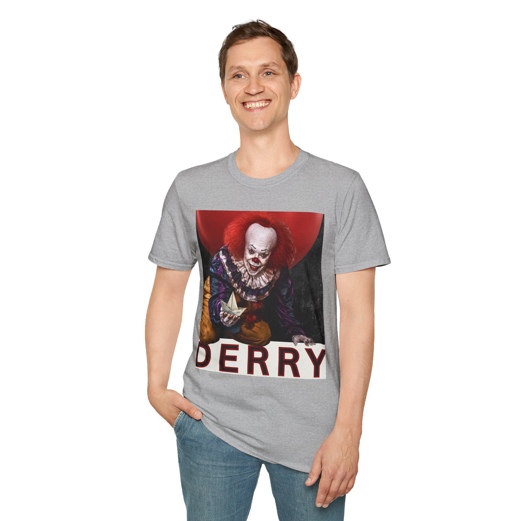 Horror Clown Graphic T-Shirt — DERRY Scary Movie Tee