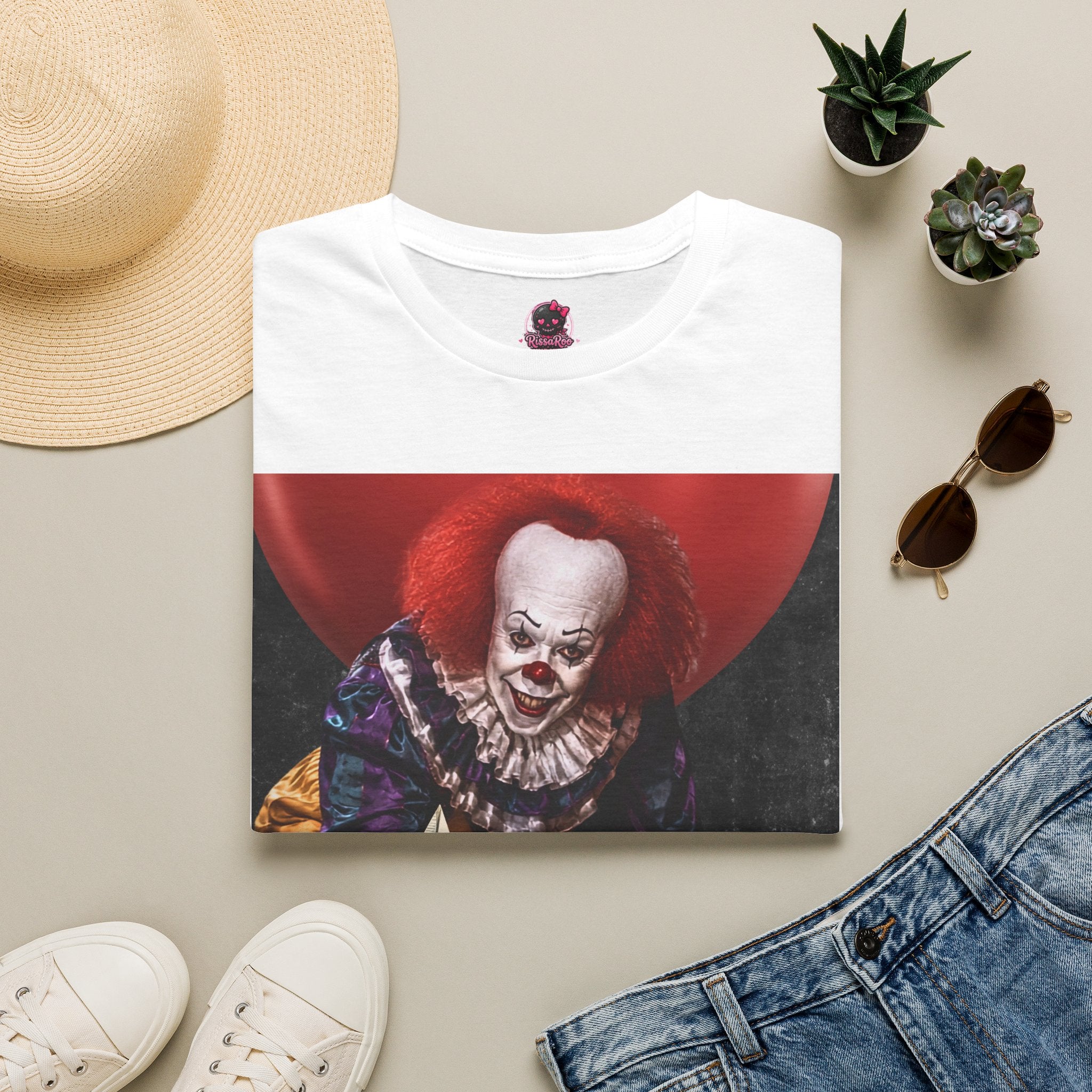 Horror Clown Graphic T-Shirt — DERRY Scary Movie Tee