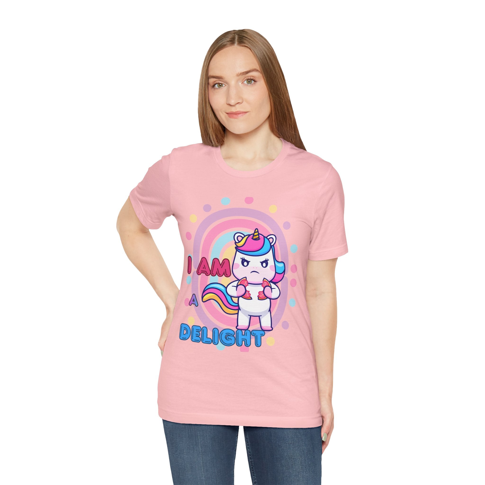 I Am A Delight Unicorn Tee — Cute Funny Rainbow Graphic T-Shirt
