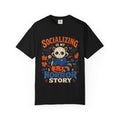 Halloween Tee "Socializing Is My Horror Story" Jason Raccoon