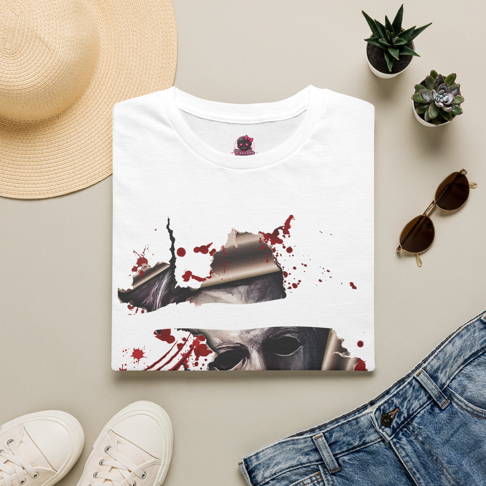 Horror Graphic T-Shirt — ' Emotional Support Slasher' Blood-Splatter Tee