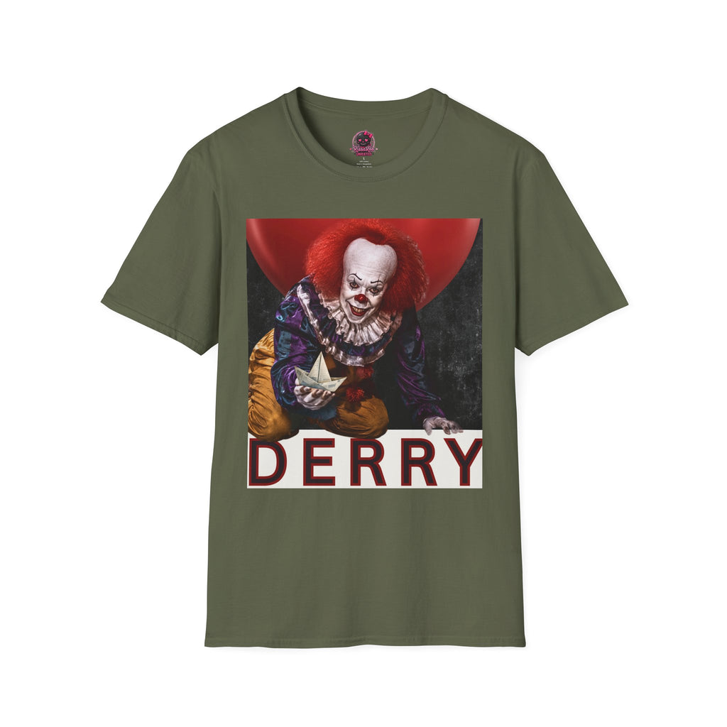 Horror Clown Graphic T-Shirt — DERRY Scary Movie Tee