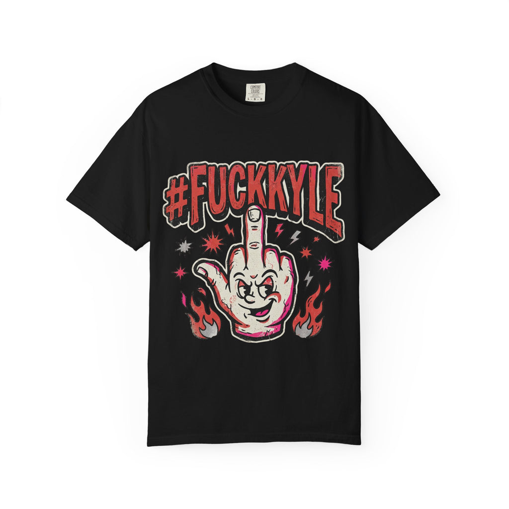 Graphic T-Shirt — #FUCKKYLE Retro Middle Finger Design