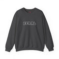 Feral Crewneck Sweatshirt – Bold Text Graphic Pullover