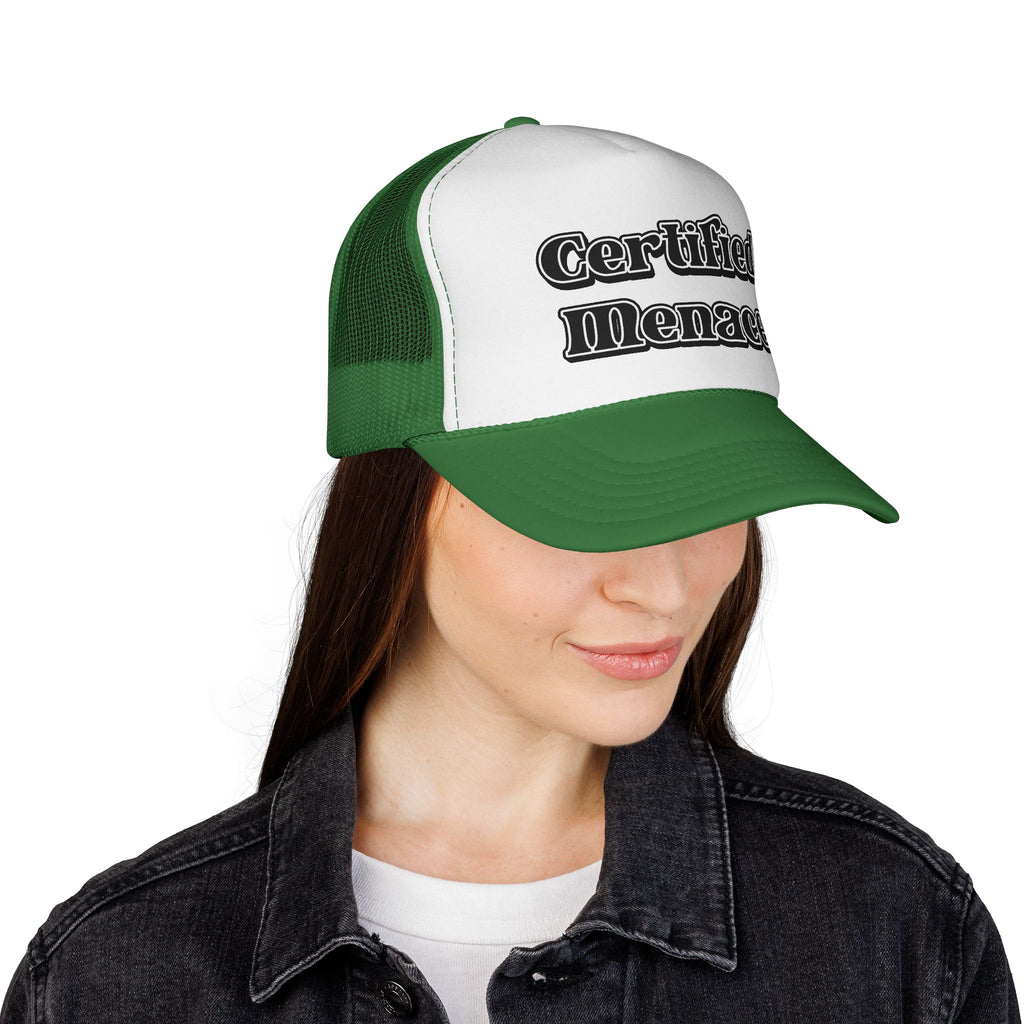 Certified Menace Trucker Cap - Black and White