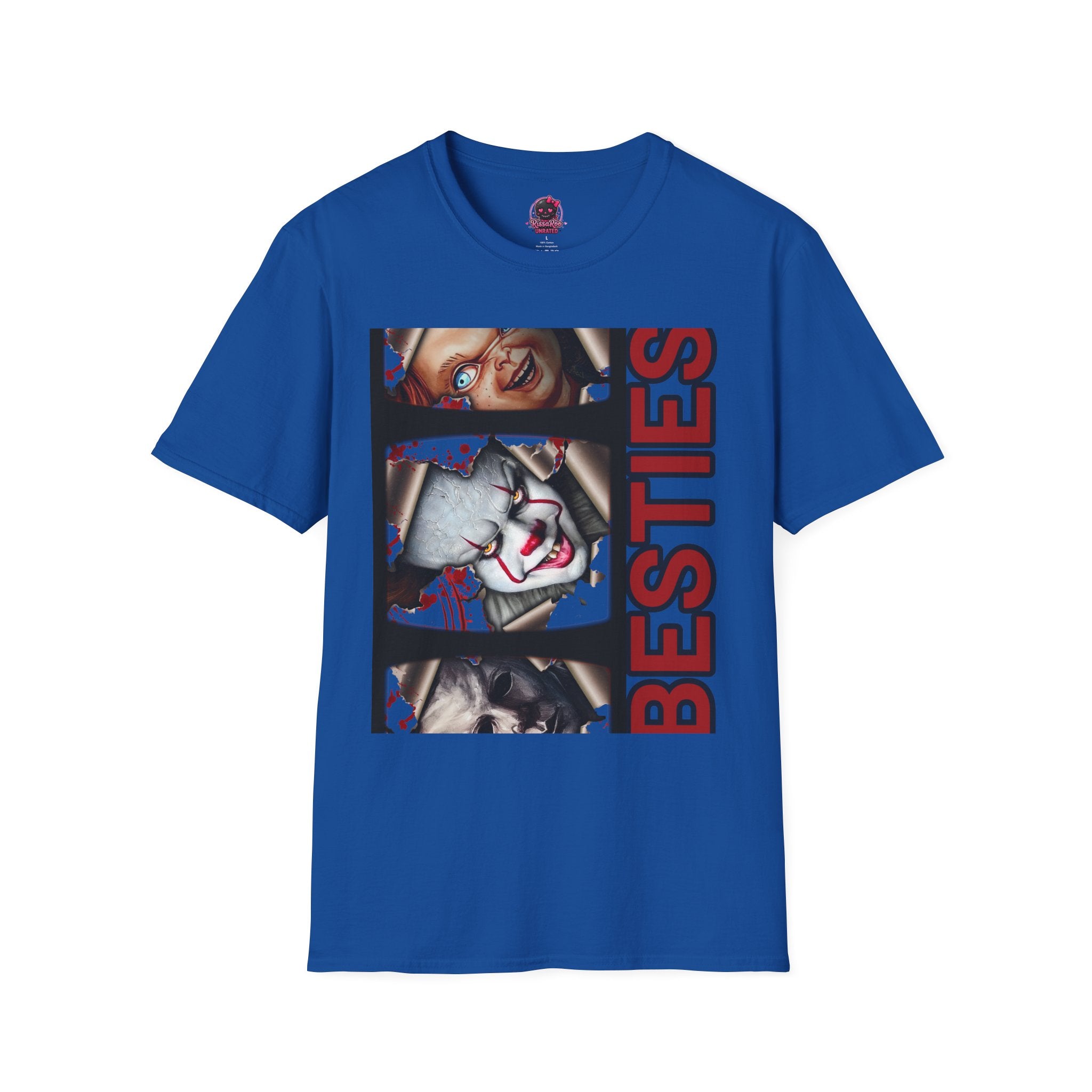 Horror Besties T‑Shirt — Creepy Faces Graphic Tee