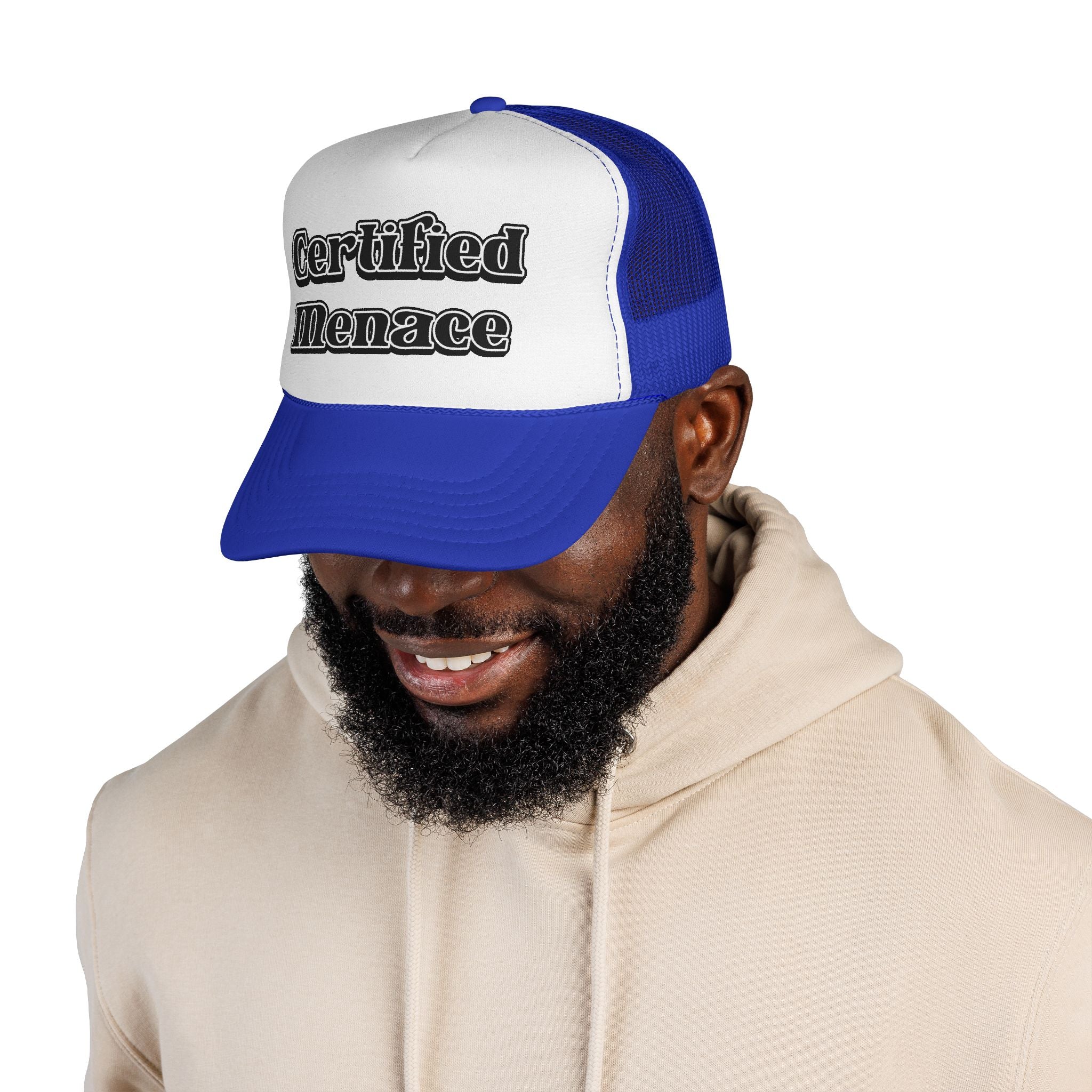 Certified Menace Trucker Cap - Black and White