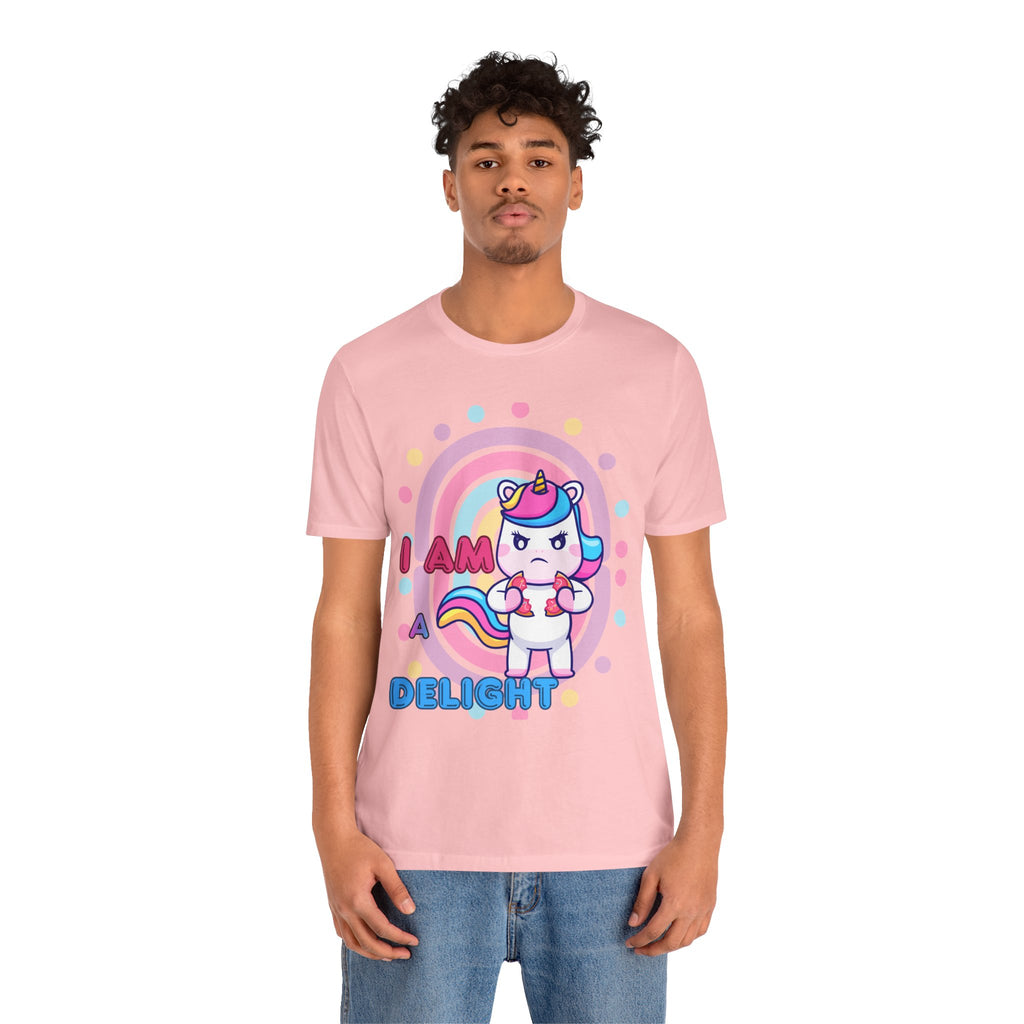 I Am A Delight Unicorn Tee — Cute Funny Rainbow Graphic T-Shirt