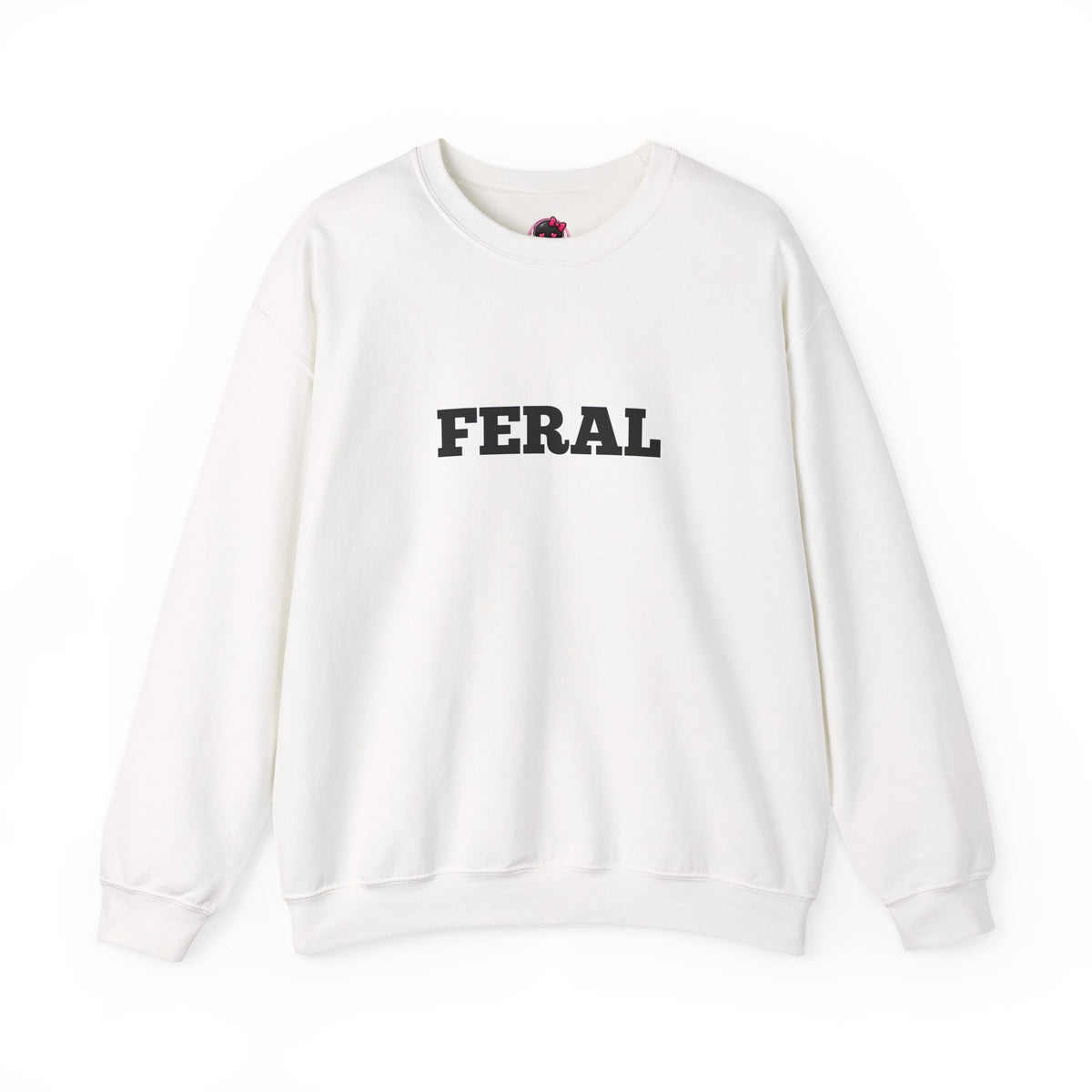 Feral Crewneck Sweatshirt – Bold Text Graphic Pullover
