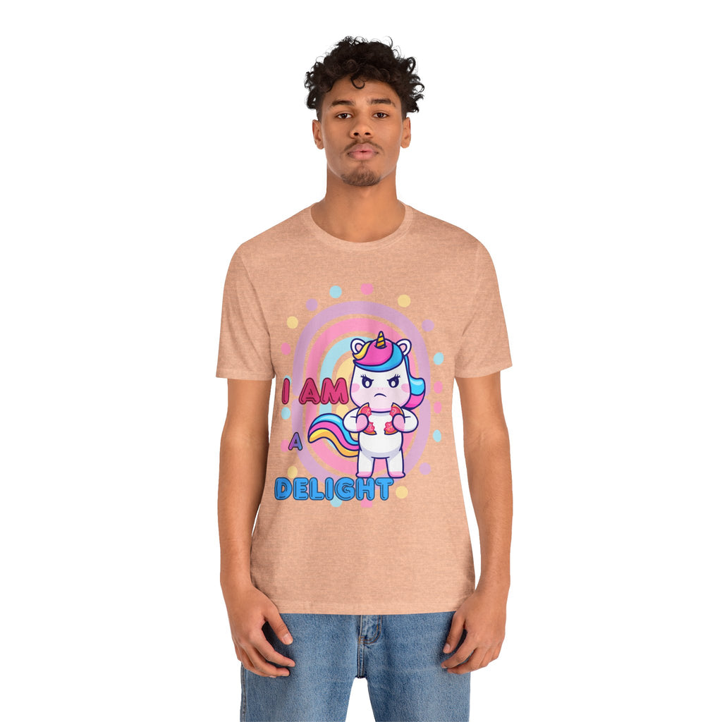I Am A Delight Unicorn Tee — Cute Funny Rainbow Graphic T-Shirt