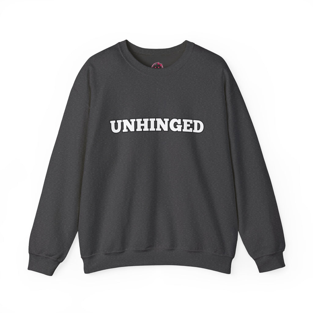 Unhinged Graphic Sweatshirt – Minimal Retro Lettering Crewneck