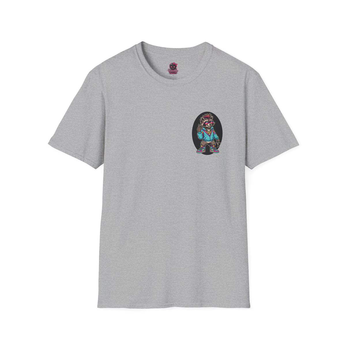 Unisex Softstyle T-Shirt - F Kyle Raccoon Funny Retro 80's