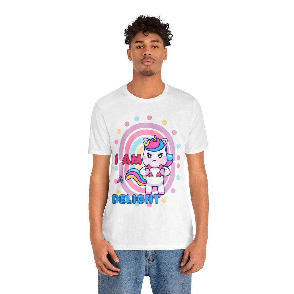 I Am A Delight Unicorn Tee — Cute Funny Rainbow Graphic T-Shirt