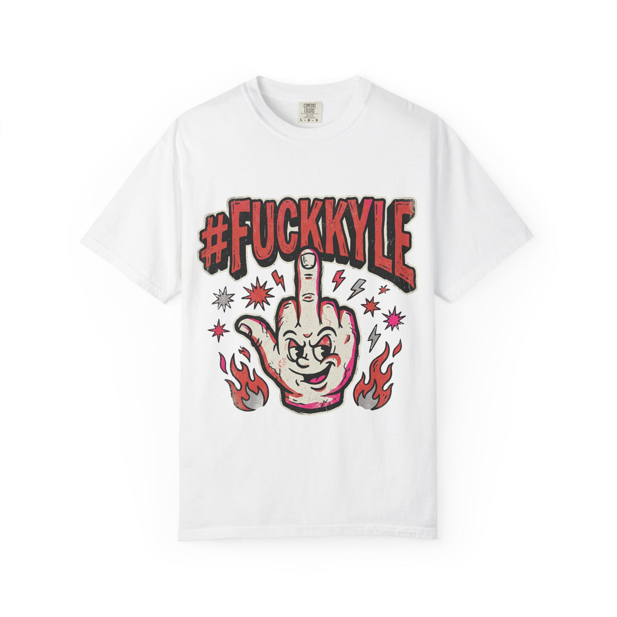 Graphic T-Shirt — #FUCKKYLE Retro Middle Finger Design
