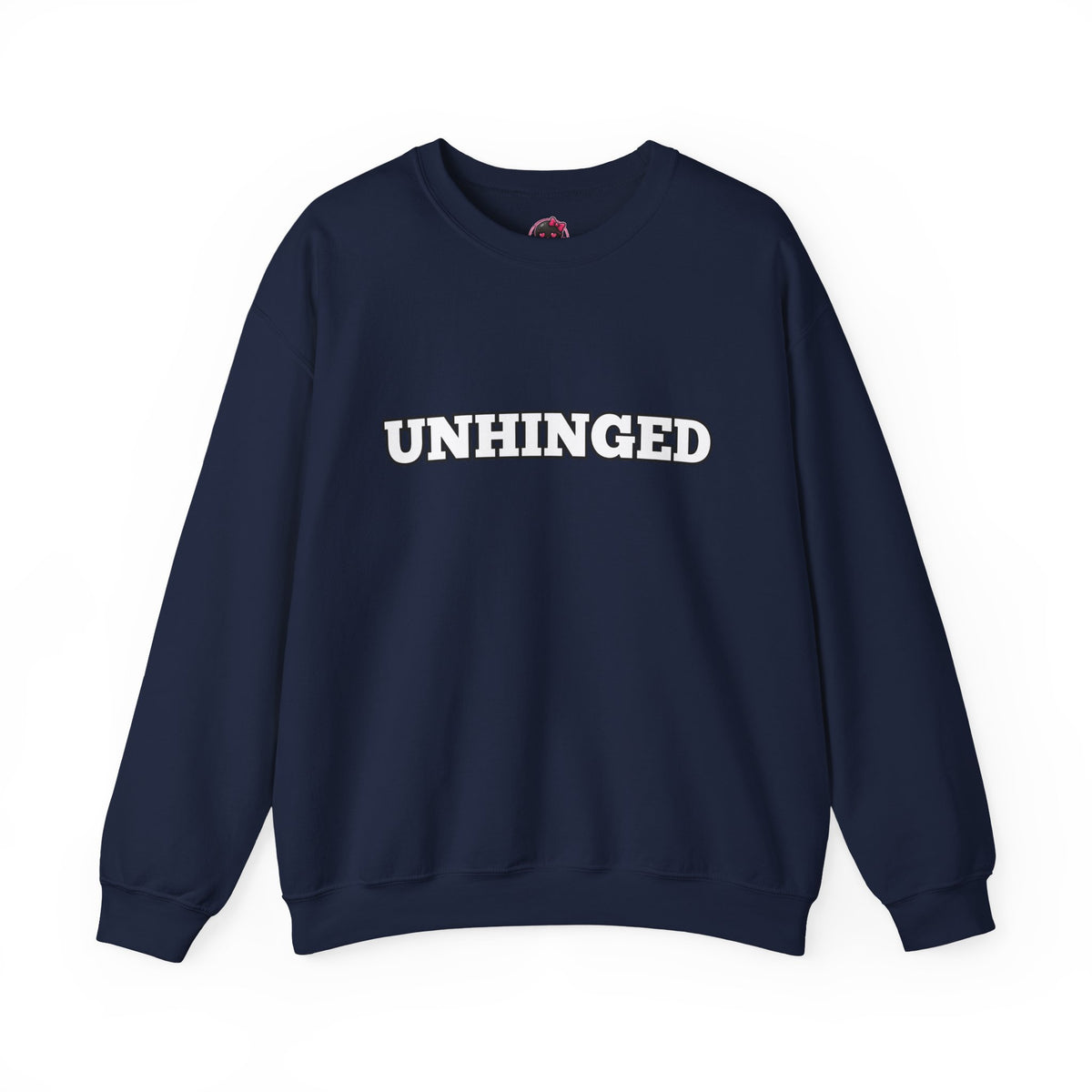 Unhinged Graphic Sweatshirt – Minimal Retro Lettering Crewneck