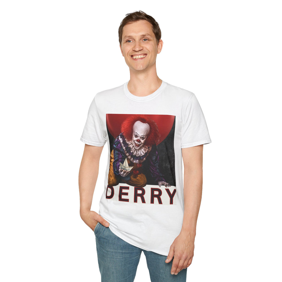 Horror Clown Graphic T-Shirt — DERRY Scary Movie Tee