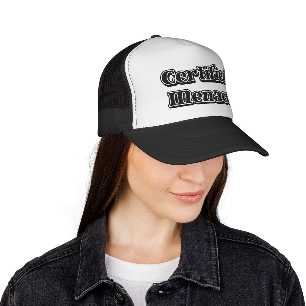 Certified Menace Trucker Cap - Black and White