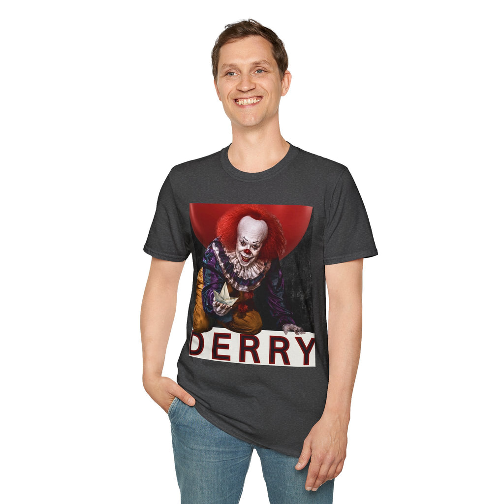 Horror Clown Graphic T-Shirt — DERRY Scary Movie Tee