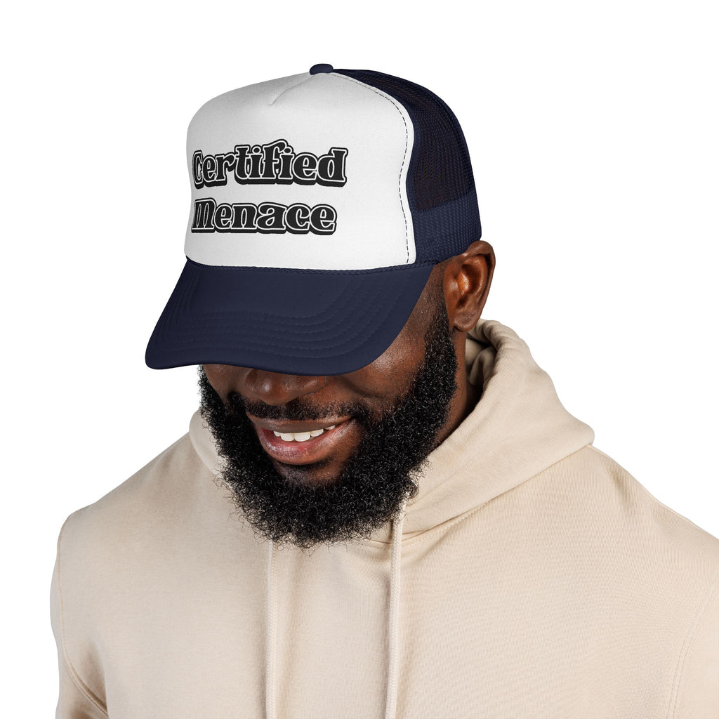 Certified Menace Trucker Cap - Black and White