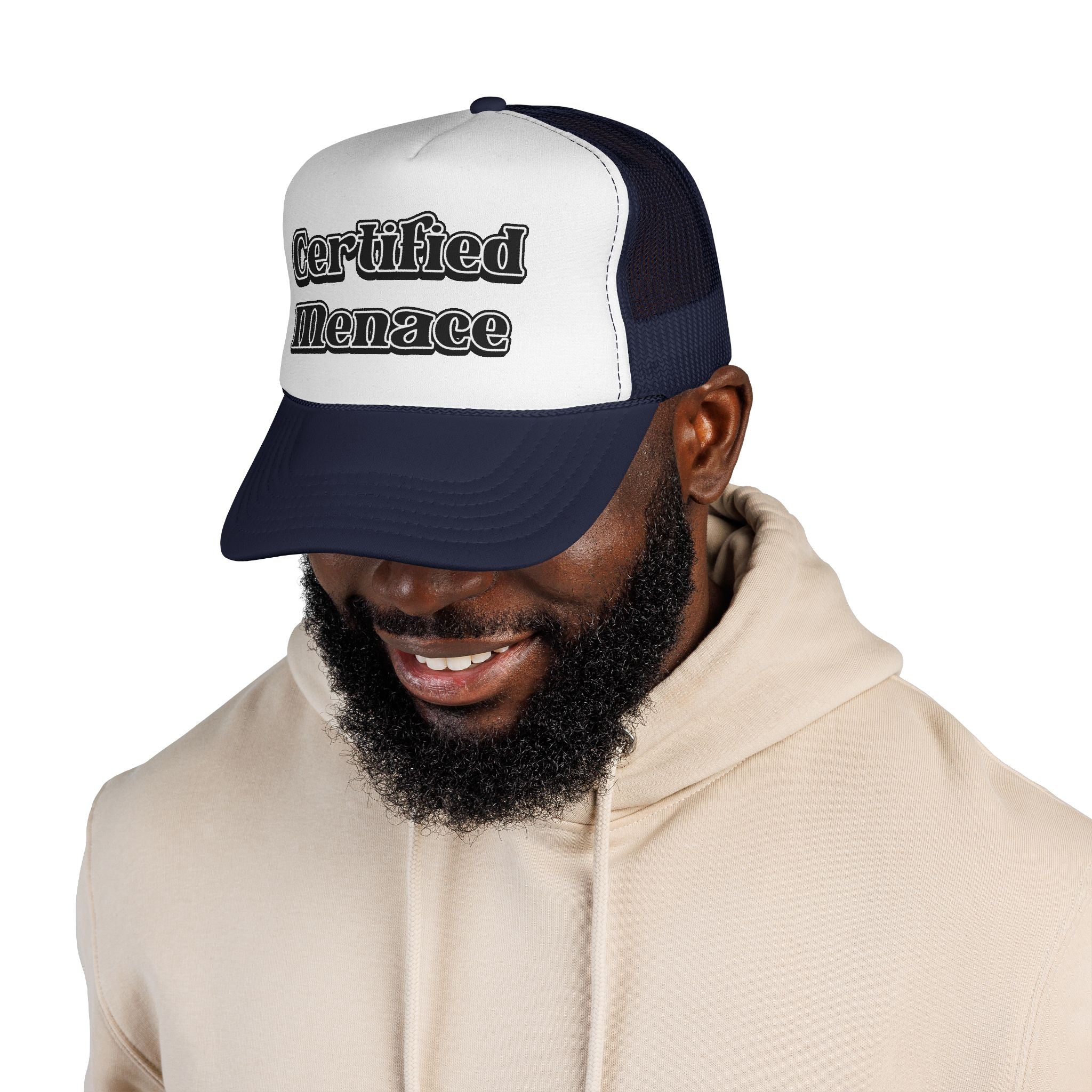 Certified Menace Trucker Cap - Black and White