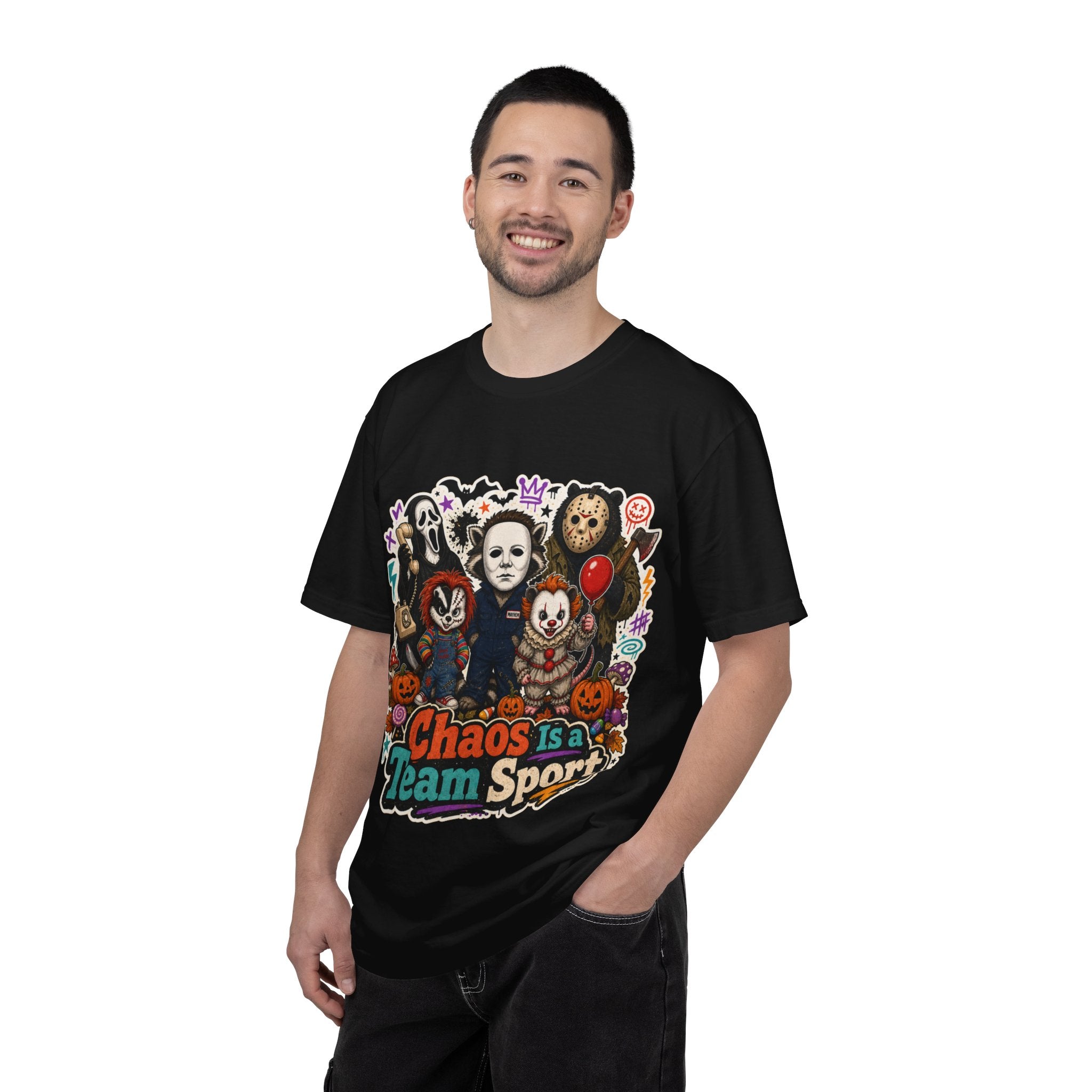 Horror Icons 'Chaos Is a Team Sport' Graphic T-Shirt