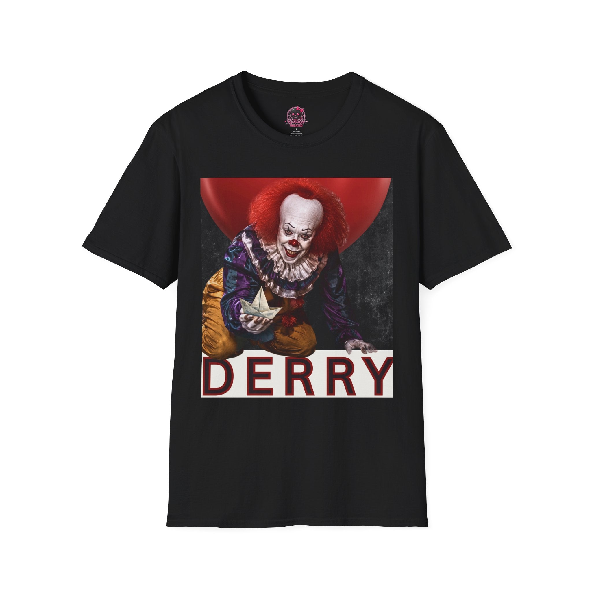Horror Clown Graphic T-Shirt — DERRY Scary Movie Tee
