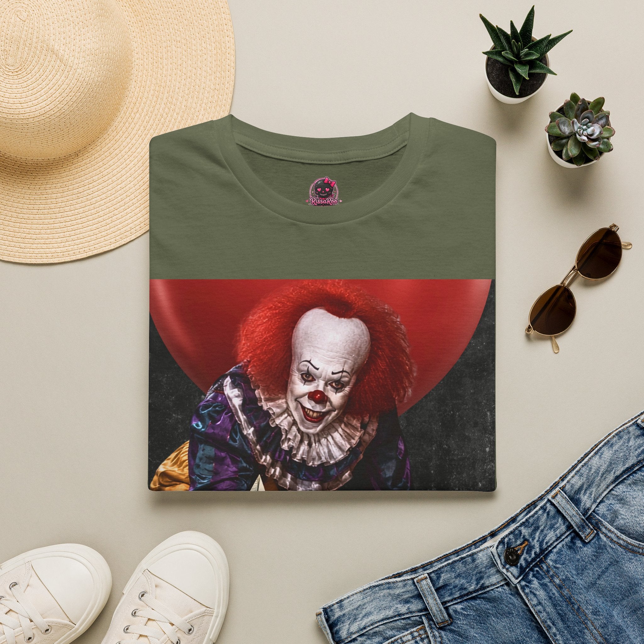 Horror Clown Graphic T-Shirt — DERRY Scary Movie Tee