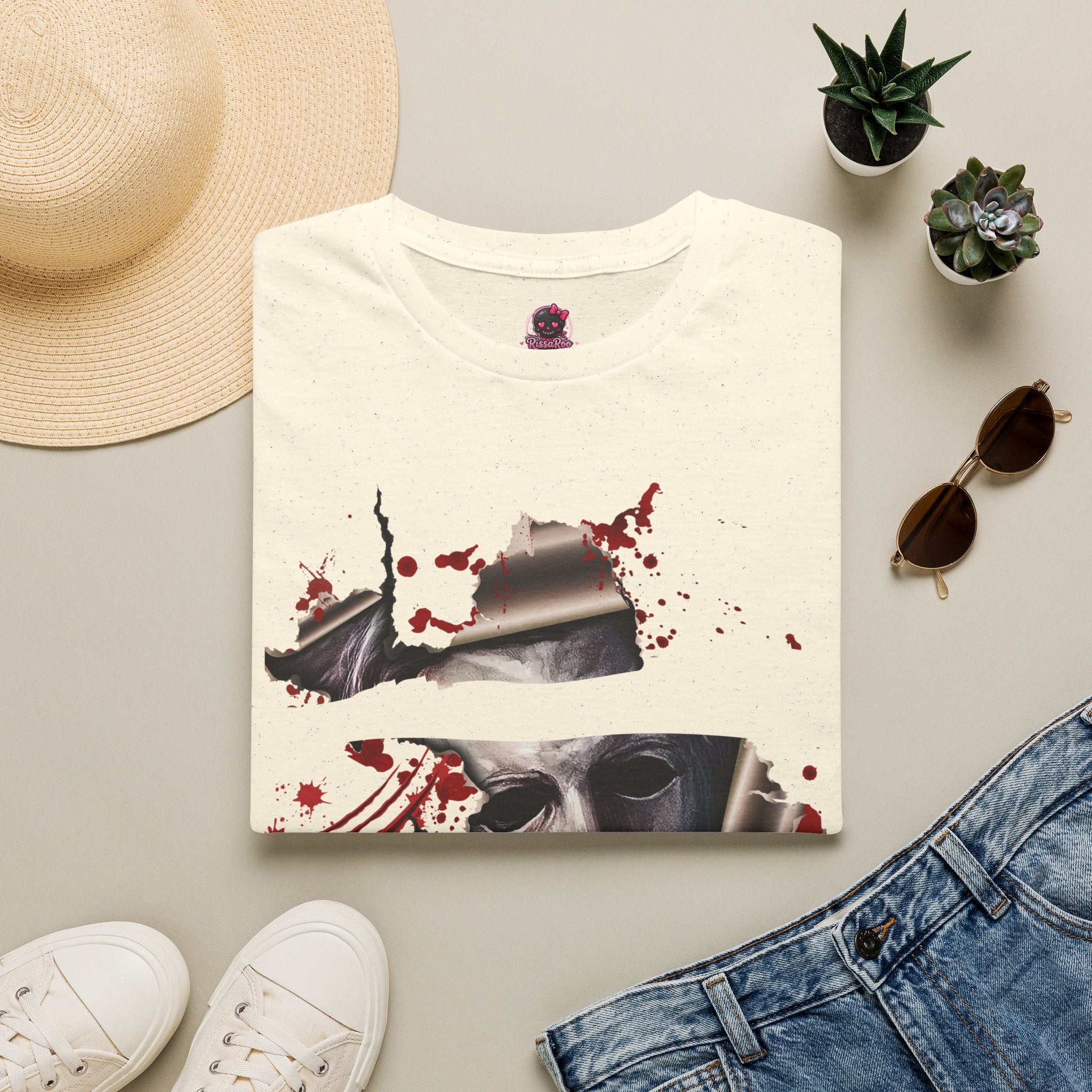 Horror Graphic T-Shirt — ' Emotional Support Slasher' Blood-Splatter Tee