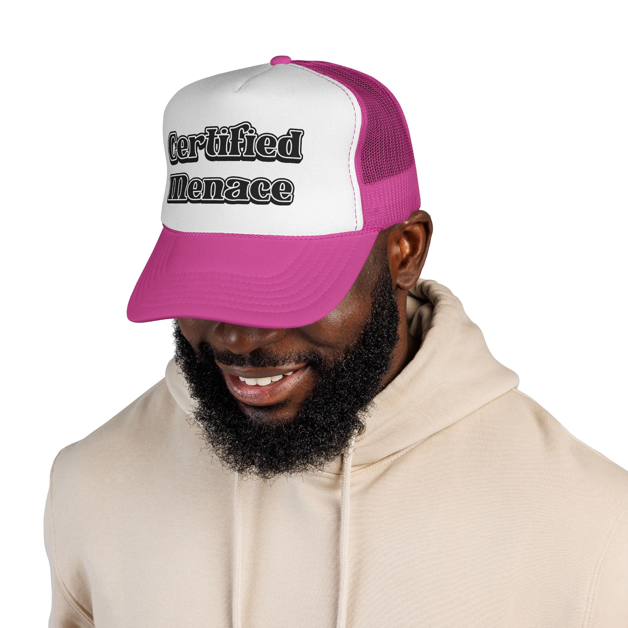 Certified Menace Trucker Cap - Black and White