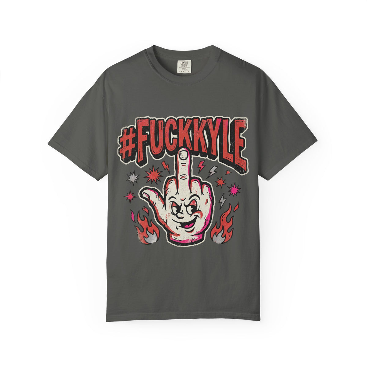Graphic T-Shirt — #FUCKKYLE Retro Middle Finger Design