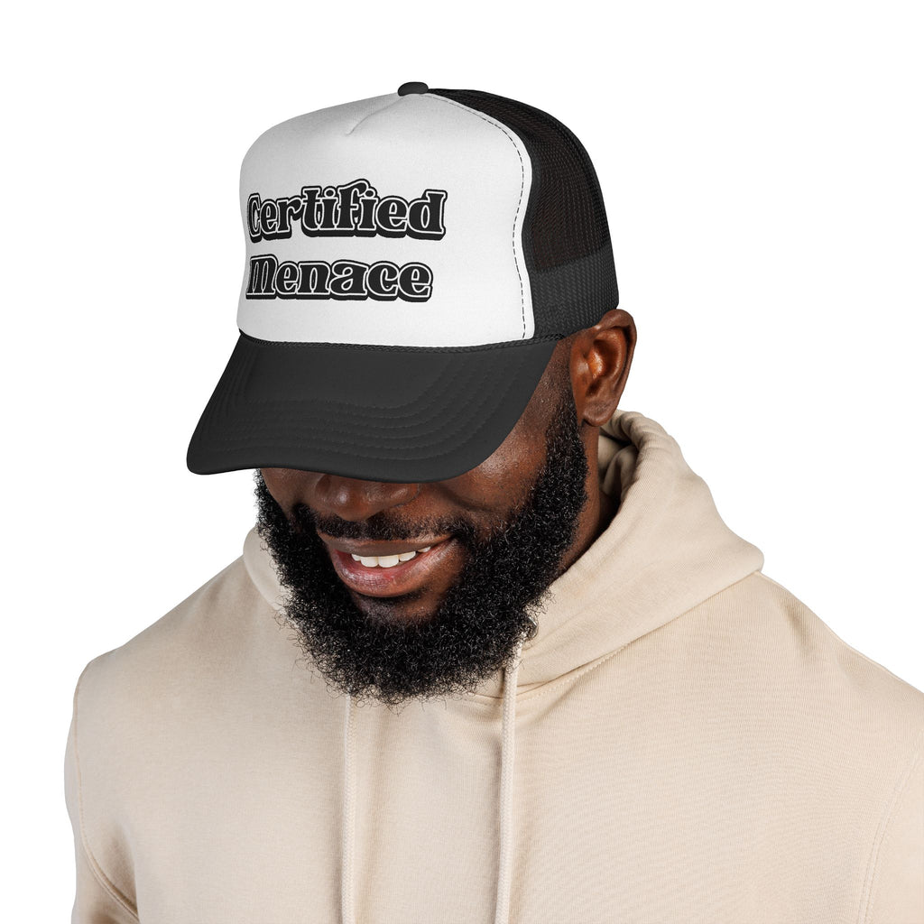 Certified Menace Trucker Cap - Black and White
