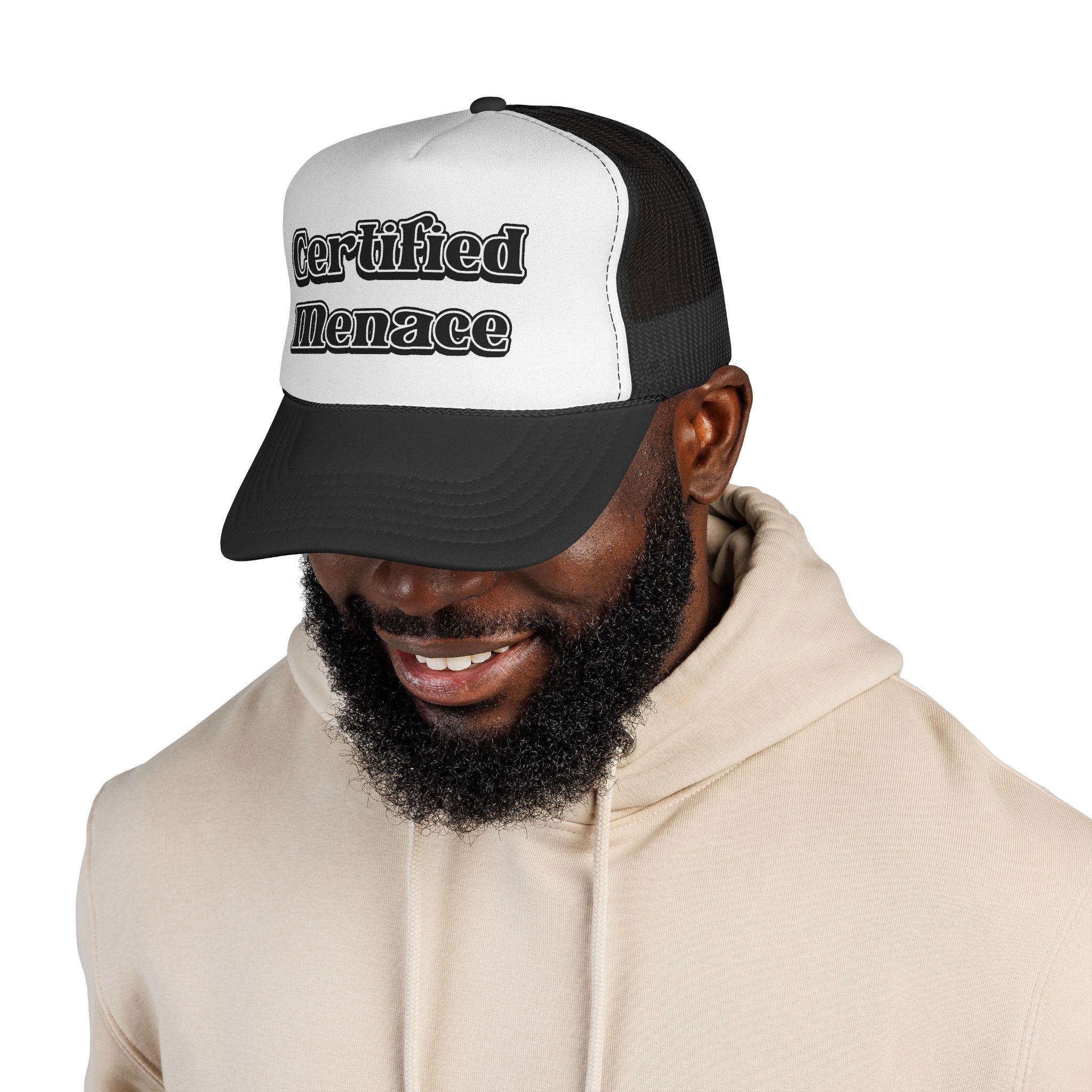 Certified Menace Trucker Cap - Black and White